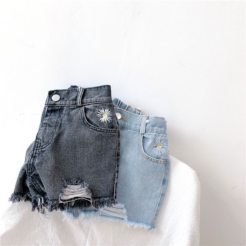 Barn Denim Shorts för Flickor - Resår i Midjan - Sommar - 2-6 År