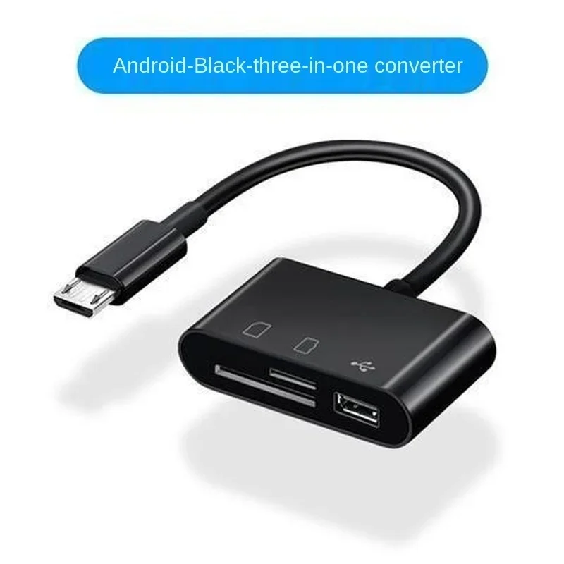 Micro Three-in-one Card Reader Android To TF/ SD/USB Interface To Connect To Camera U Disk SD TF Card USB 2.0