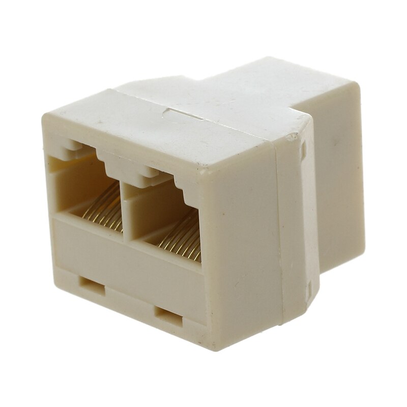 RJ45 3 Way Network Cable Splitter Extender Plug Coupler: Default Title