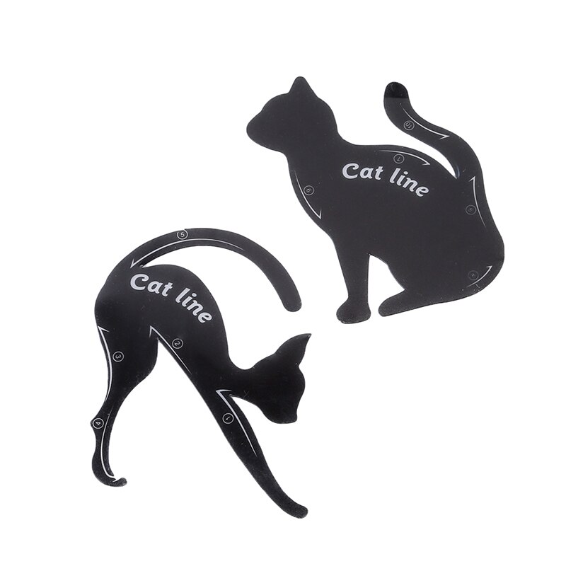 Eyebrow Stencils Cat Eyeliner Model Stencil Kit Guide Template Maquiagem Double Wing Eye Shadow Frame Card Makeup Tool