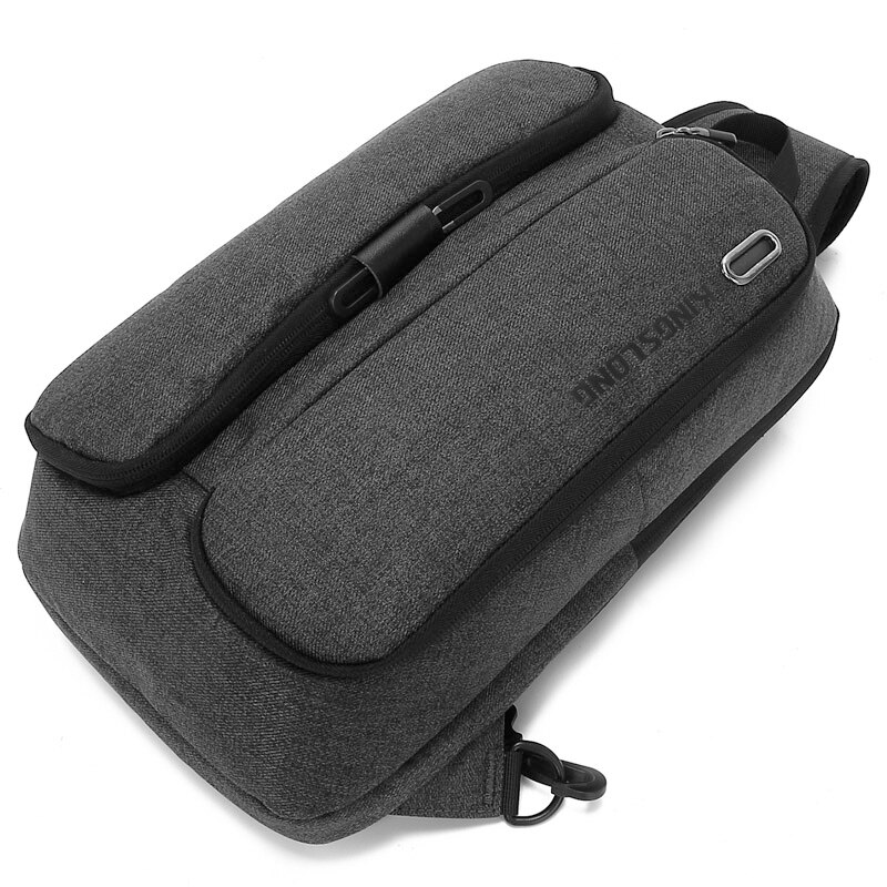 Saco de estilingue moda preto sacos com eua carga peito saco de pouco peso daypack ao ar livre sacos diários caber em 9.8 polegada ipad por ksl