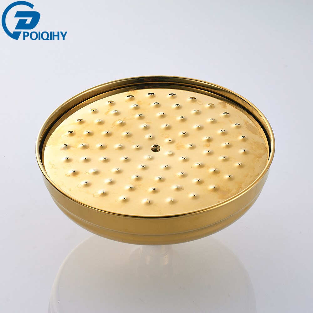 Poiqihy Messing Golden Regendouche Douchekraan Hoofd Badkamer Vervangen Regen Douchekop Antieke Messing Douchekop Accessoire: Golden Color C
