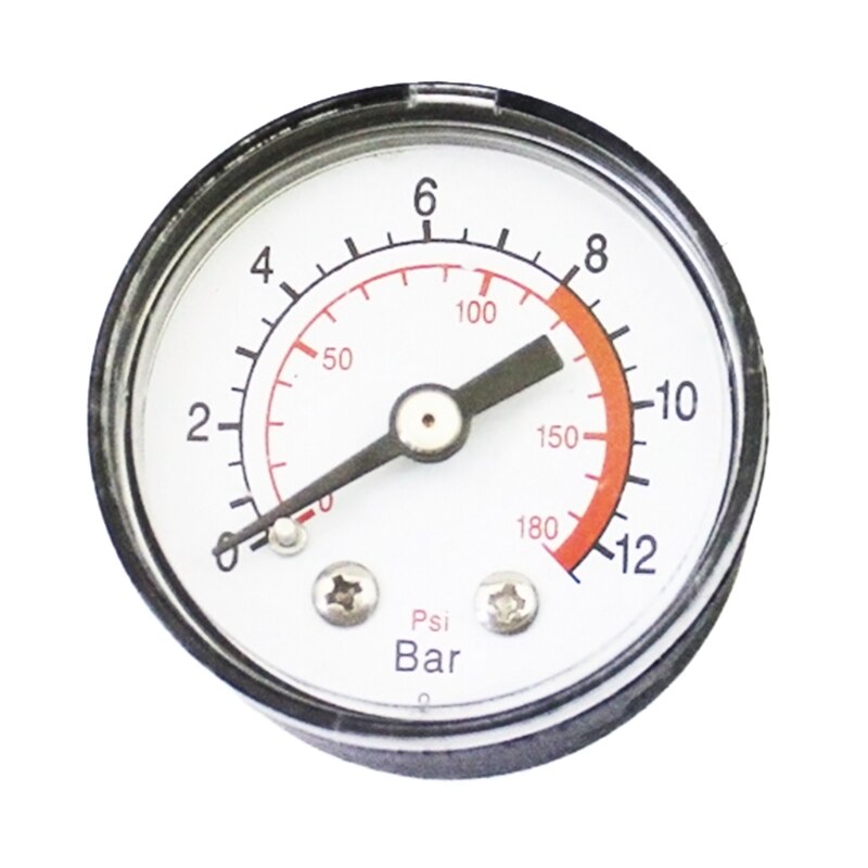 Air Compressor Gauge All Purpose Pressure Gauge Iron/Plastic Case Dual Scale Gauge Horizontal/Vertical Installation: black