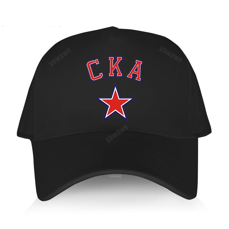 Men&#39;s summer baseball cap black Cotton Adjuatable Hat casual style KHL CKA Russian Hockey Unisex Cool Outdoor Caps: black