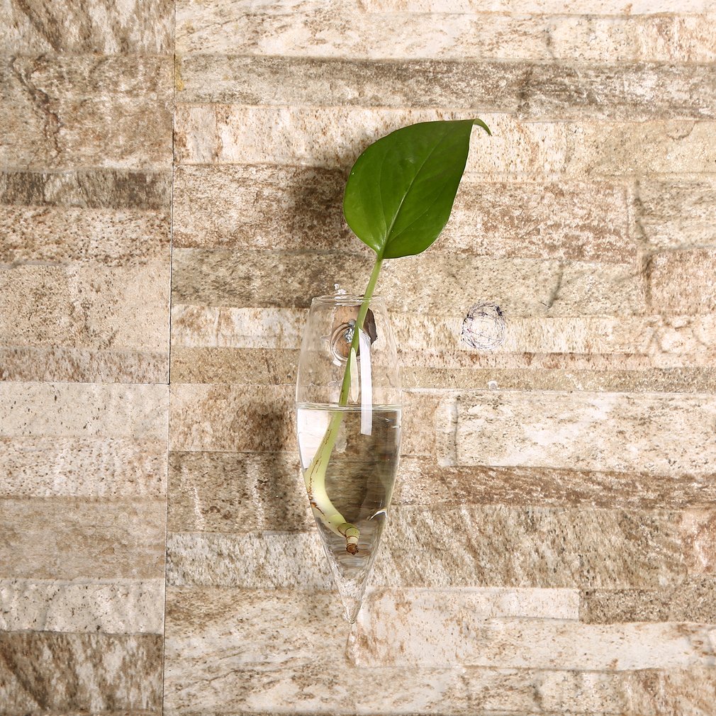 Transparente hielo-Piton vidrio colgante florero planta botella flor para colgar en pared planta botella de vidrio boda hogar Decoración