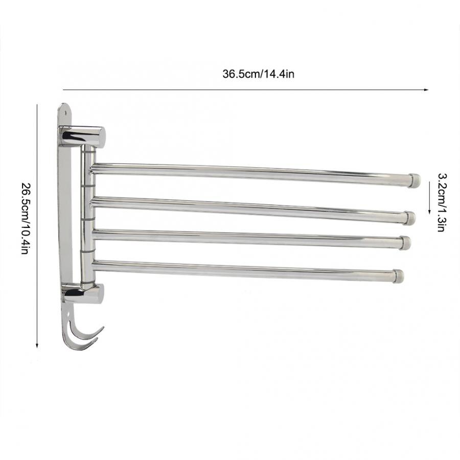 Handdoekopslagrek Opvouwbare Antieke Koperen Bath Towel Rack Active Badkamer Handdoekhouder Double Handdoek Shelf Met Haken Badkamer Accessoires-goud Handdoekhouder (Color : Gold
