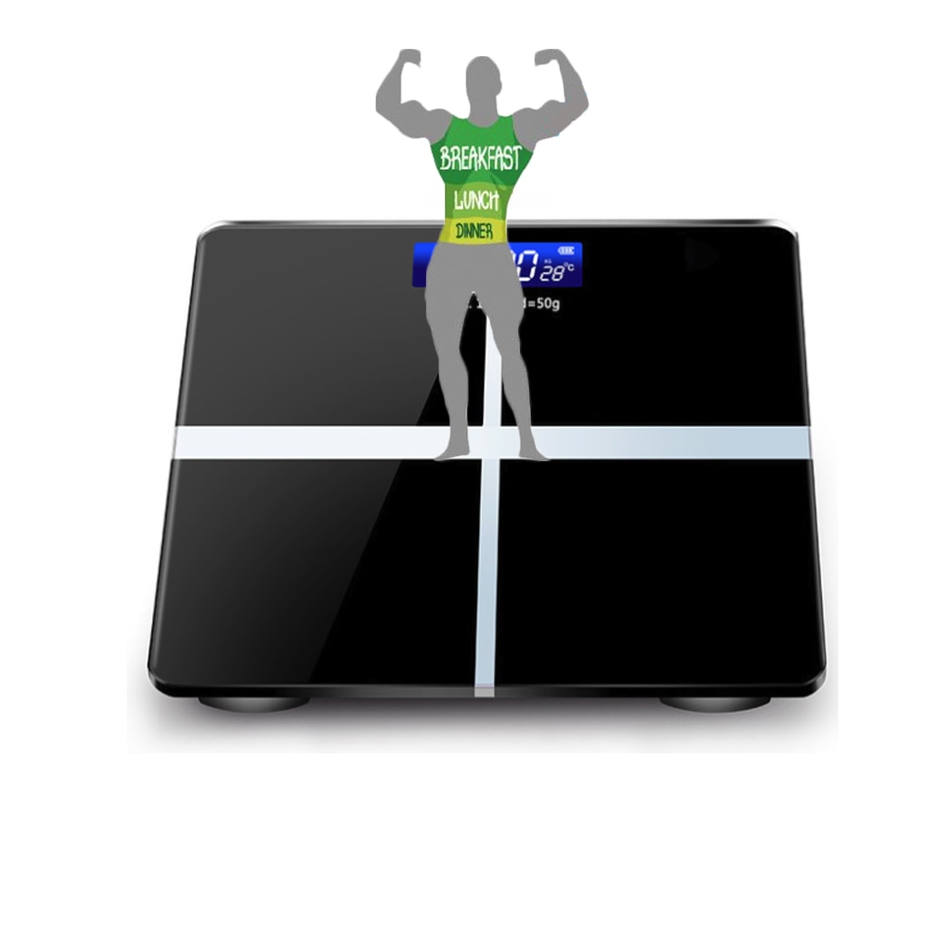 Bathroom Floor Body Scale Glass Smart Electronic Scales USB Charging LCD Display Body Weighing Digital Weight Scale