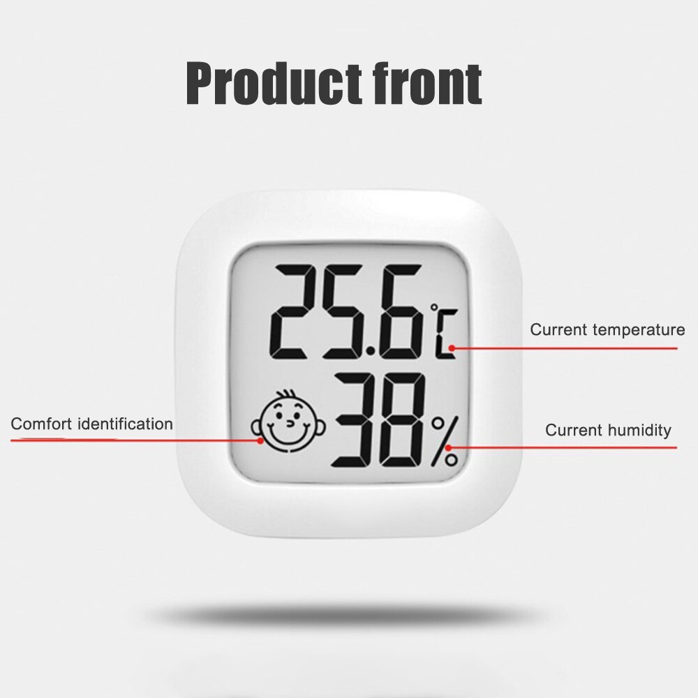 Mini hygromètre numérique, lecture facile, mesure précise de la température/humidité intérieure, 1 pièce