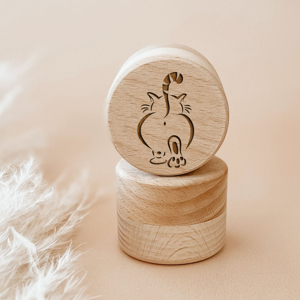 Gepersonaliseerde Gegraveerde Houten Tand Opbergdoos Custom Naam Gedenkteken Doos Huisdier Hond Kat Bont Keepsake Box Verlies Van Huisdier Gedenkteken: Lavendel