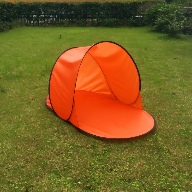 1Pcs Outdoor Camping Automatische Up Quick Open Tent Waterdicht Uv Strand Zonnescherm Luifel Speelgoed Tenten Voor Kinderen Baby: Oranje