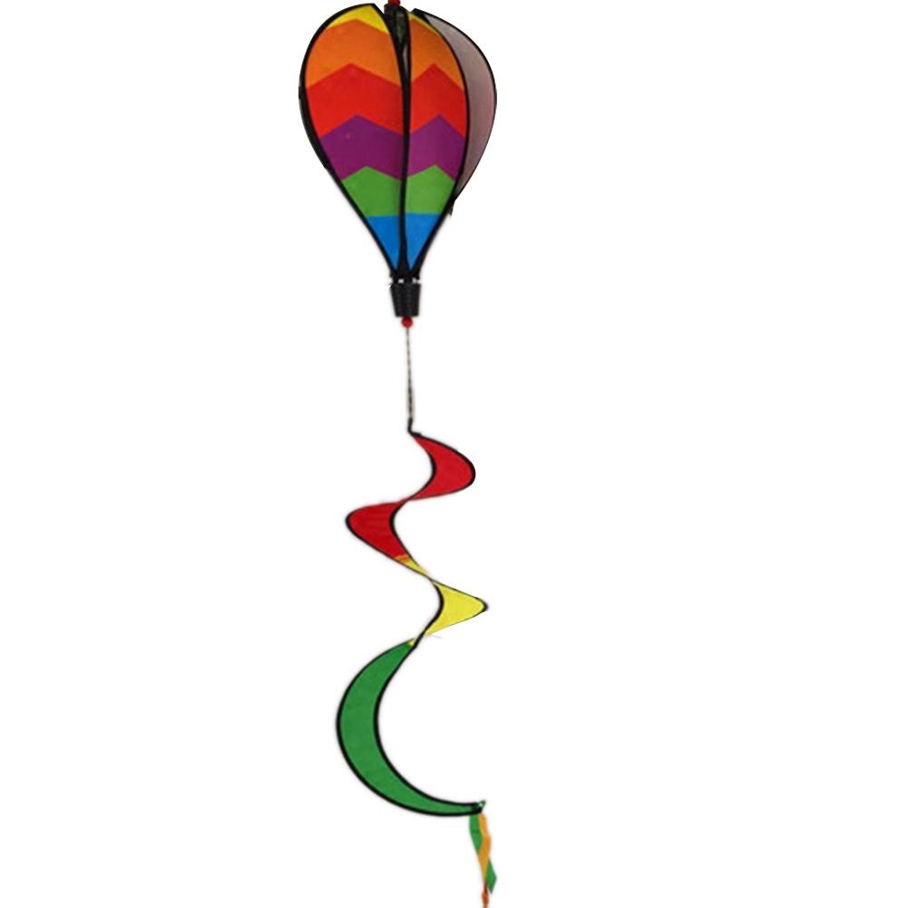 Kleur Windzak Gestreepte Air Ballon Wind Spinner Yard Garden Decor Decoratieve Stakes Outdoor Wind Spinners