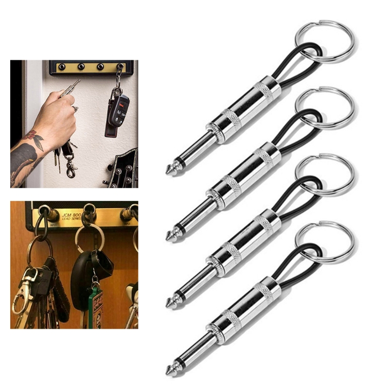 1pc nøgle opbevaring guitar nøgleholder tilbehør plug type nøglering bærbar nøglering i rustfrit stål væg nøglering bærbar