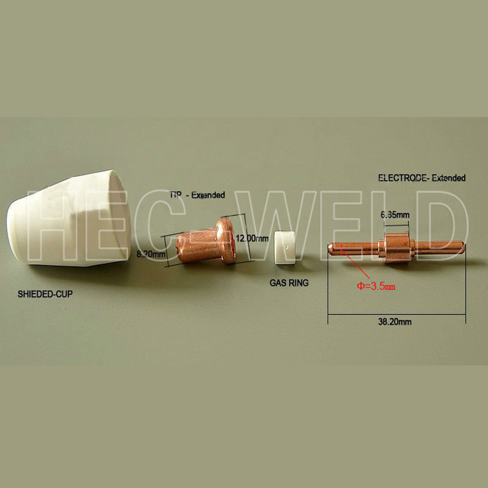 PT31 LG40 Mes Plasma Cutter Snijbrander Verbruiksartikelen Uitgebreide Tool Kit Tip + Elektrode Ring Cup 90PK