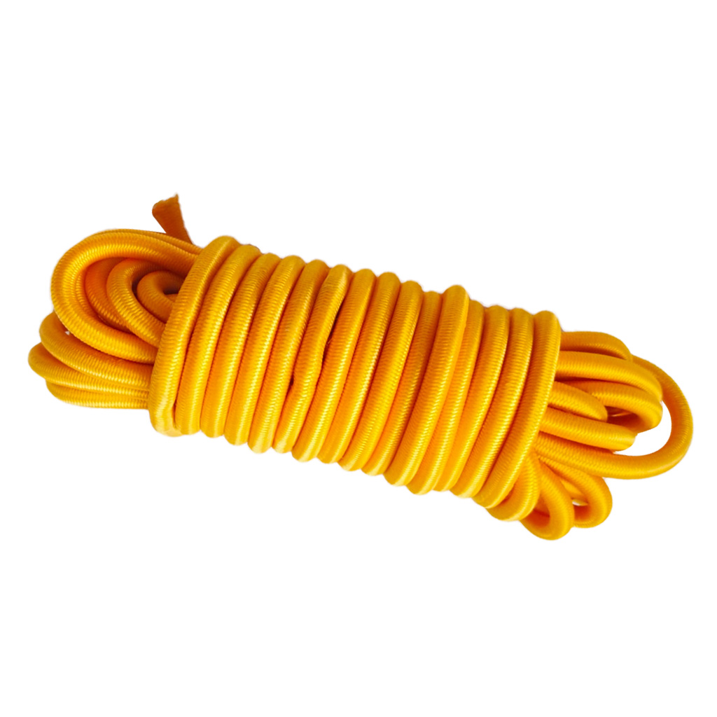 Hoge Sterke 4mm Bungee Cord Marine Grade Zware Shock Touw Tie Down Stretch 10 Meter Marine Boot Kajak touw: Yellow