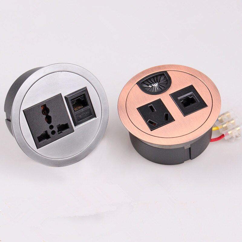 desktop socket outlet Computer Table Wire Hole Cover table cable grommet Pop-up Outlets Three Inserts Power outlet