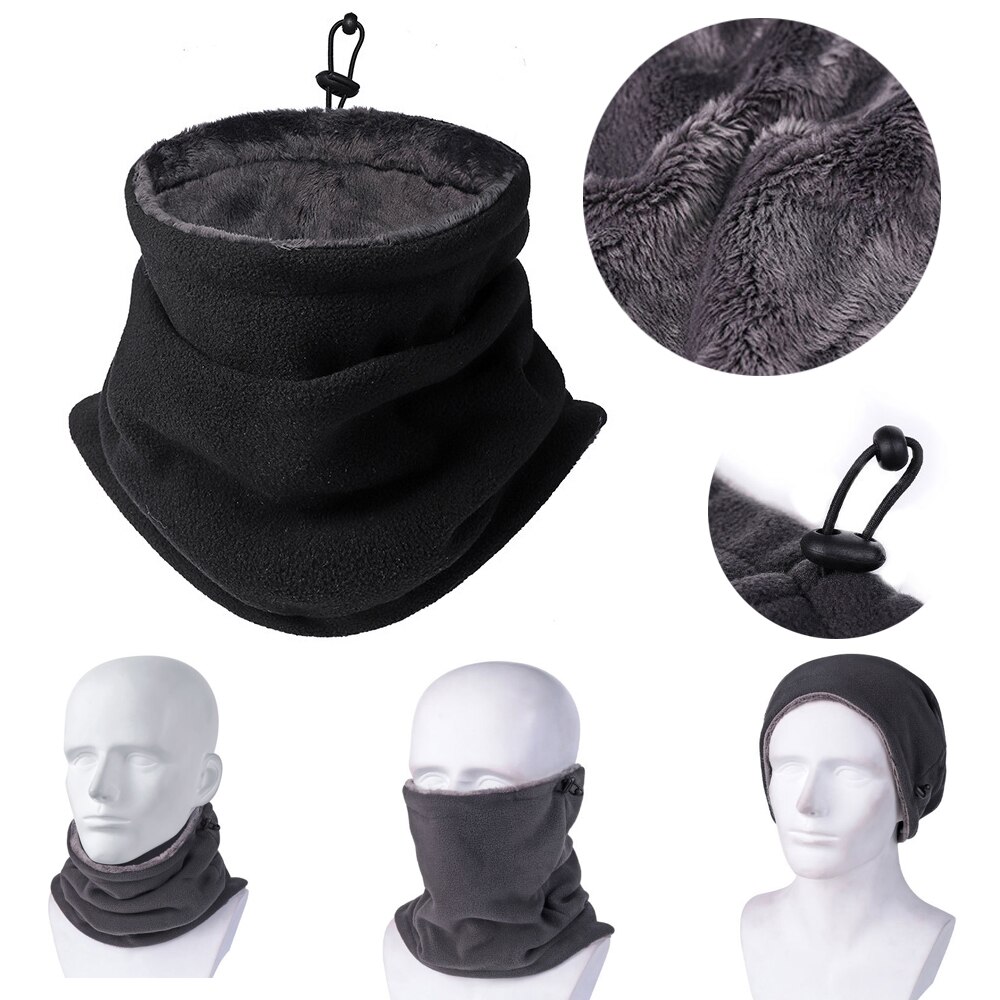 Winter Neck Warmer Thermal Fleece Motorcycle Thick Tube Gaiter Face Scarf Windproof Men Women Bandana Cycling Outdoor Headband