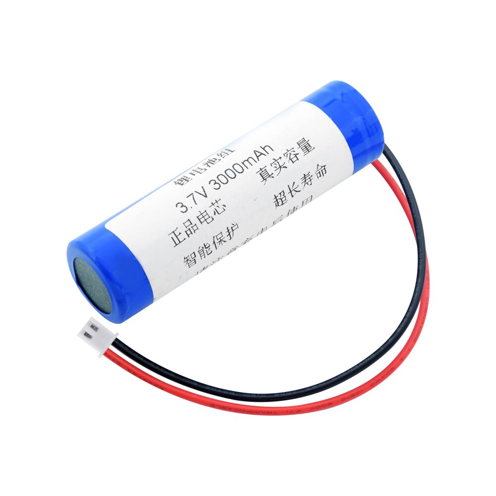 YCDC 18650 Rechargeable Battery - 3000mAh Li-ion Cell with XH 2Pin Connector