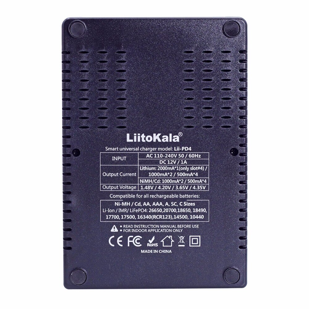 LiitoKala Lii-PD4 Lii-PL4 S1 cargador de batería para 18650, 26650, 21700, 18350 AA AAA de 3,7 V/3,2 V/1,2 V/1,5 V batería de litio de NiMH