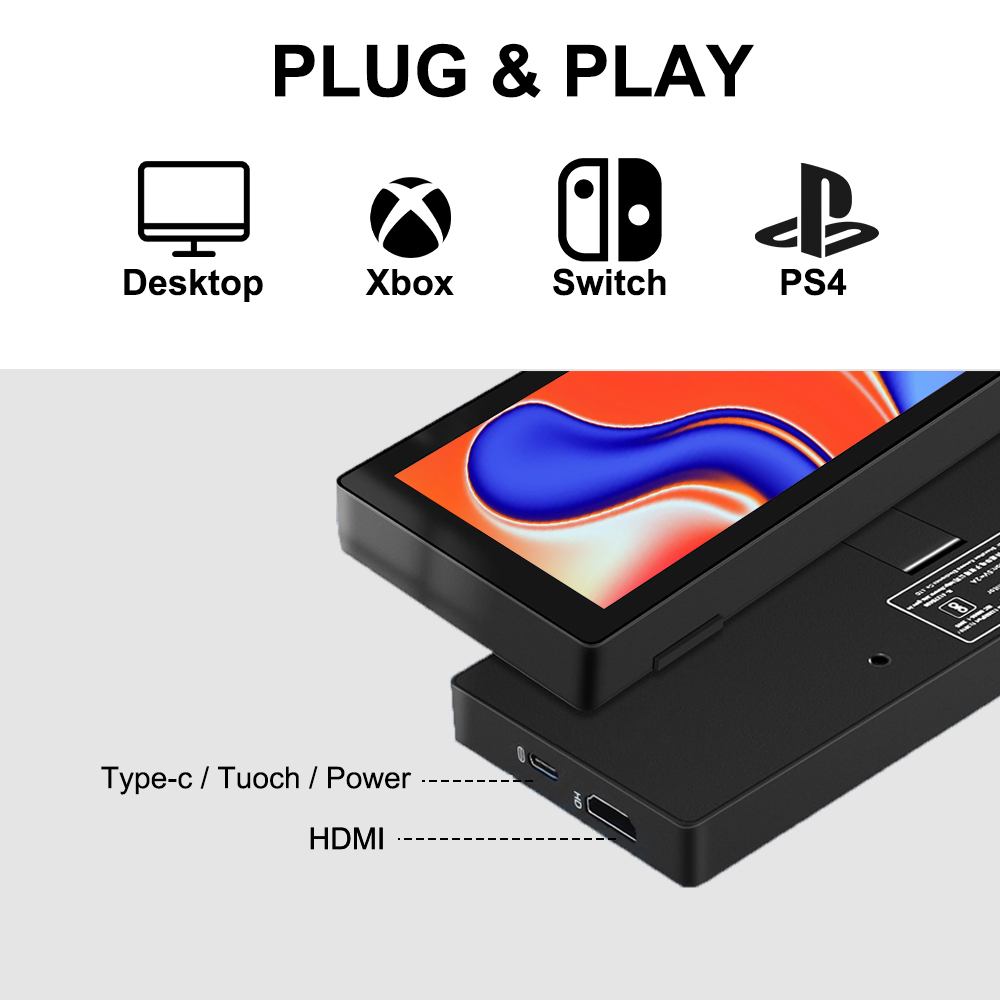 7.8 inch Touch Long Wide Monitor HDMI PC Temperature Display PC Sensor Panel Display Small Extender Monitor