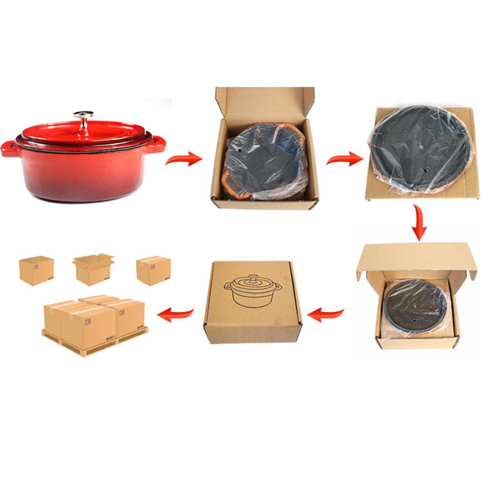 Nederlandske ovner emaljert støpejern dekket gryte oval mini gryte panela kokekanne kokekar ollas de cocina