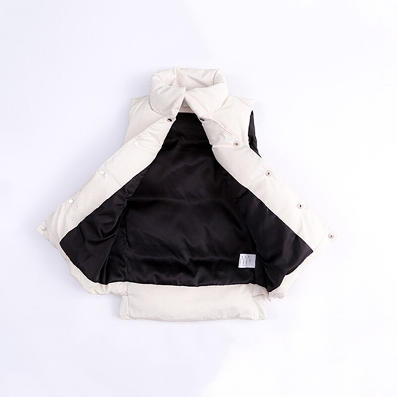 Chaqueta tipo chaleco para niñas, abrigo grueso con bolsillos grandes, chaleco acolchado de algodón informal para niños, cálido, sin mangas, chaquetas, ropa de 4 a 12 años