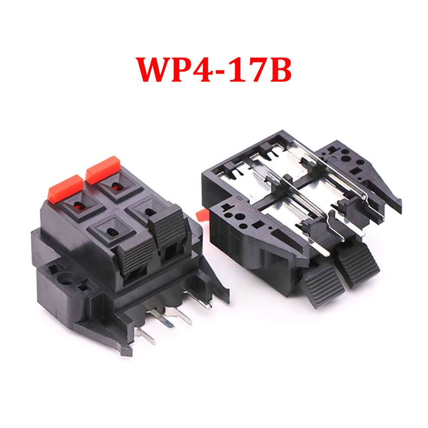Conector WP de doble fila de 4 posiciones, conector de cable de bocina de Audio, WP4-3/03B/15/17B, Clip de prueba de interruptor de Terminal de resorte de altavoz, 1 Uds.: Multicolor