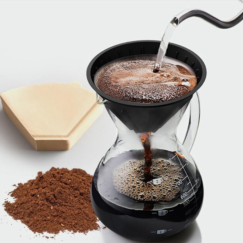 Regnbue sukker farve  v60 kaffe dryp filter kop barista silica vendbar foldbar udendørs 1-2 personer kaffe drypper filter kop