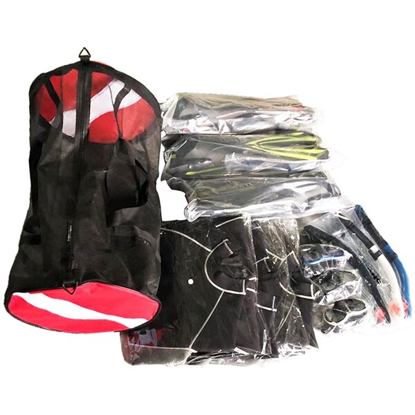 Dive Flag Scuba Diving Swim Mesh Gear Bag Storage Carrying Shoulder Backpack Premium Zipper Mesh Diving Bags