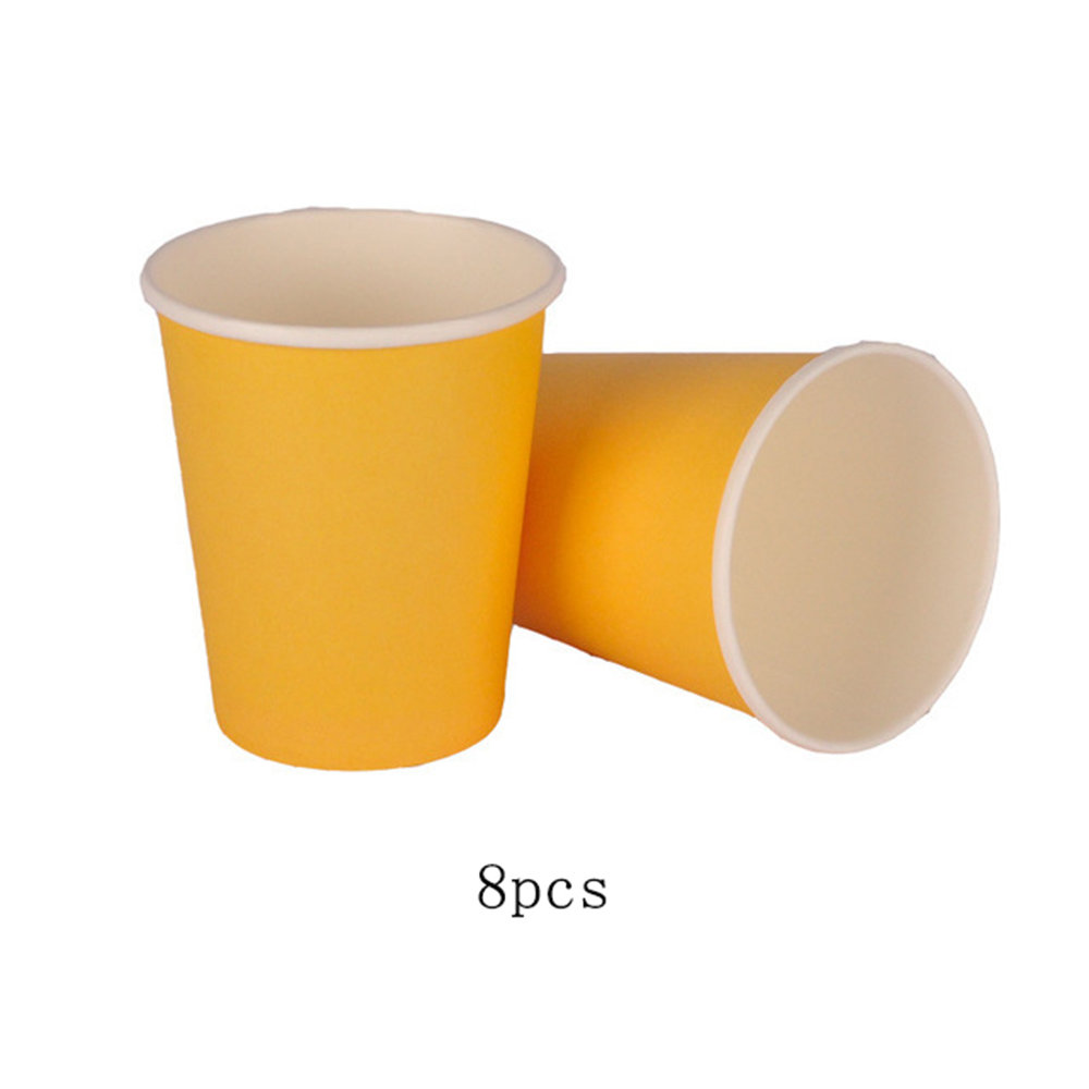 40pcs\set children's birthday party yellow party plate theme event wedding tableware disposable party tableware