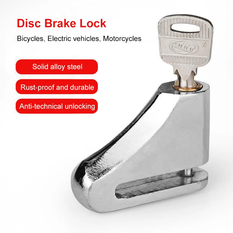 Blocco disco freno antifurto universale per moto Blocco di sicurezza portatile in acciaio Blocco ruota bici scooter Accessori moto 1 pz