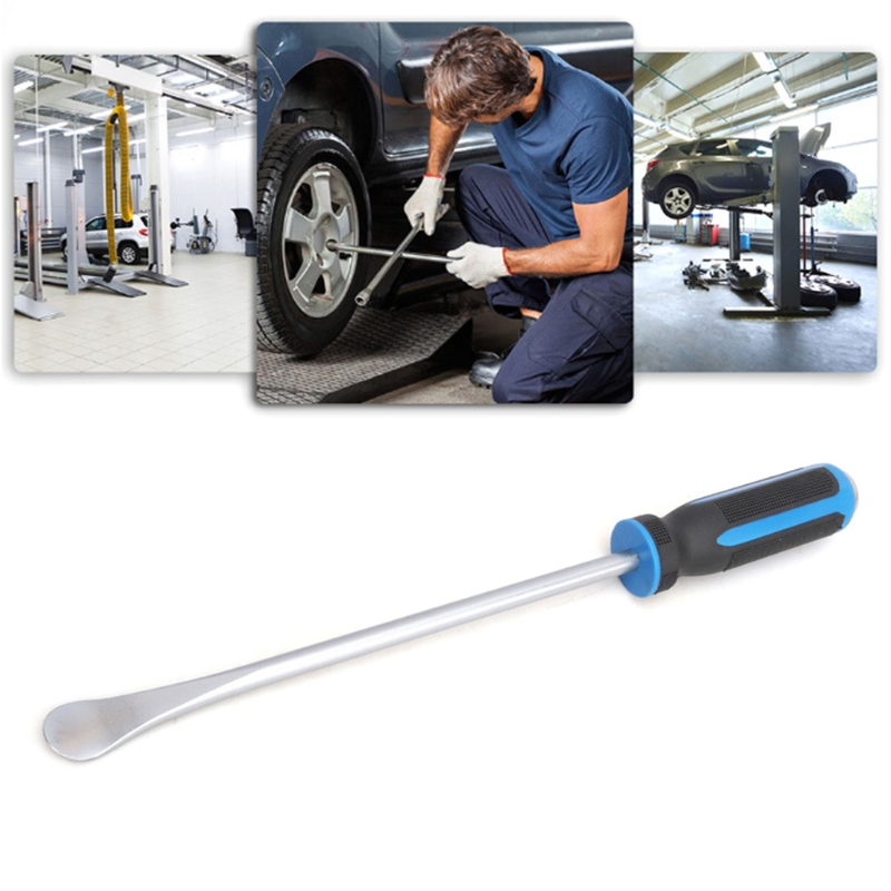 N0HB Stainless Steel Pry Bar Heavy Duty Pry Bar with Thicker Strike Black &amp; Blue Anti-rust Crowbar Effortless Hand Tool