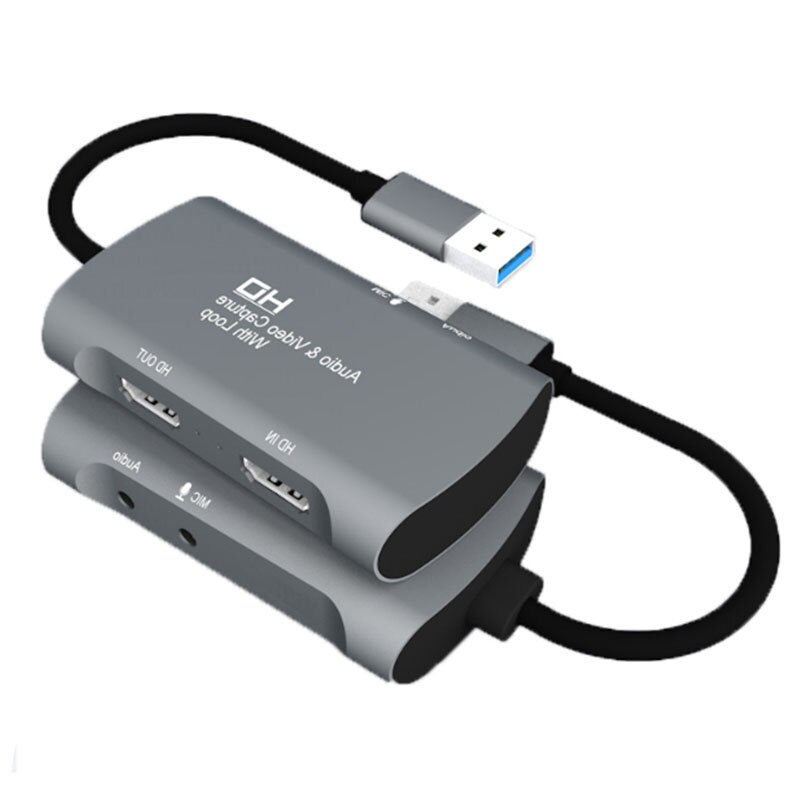 2 stuks usb 3.0 naar dubbele hdmi , 1080p video-opnamekaart 4k gratis drive hdmi-opnamekaart: Default Title