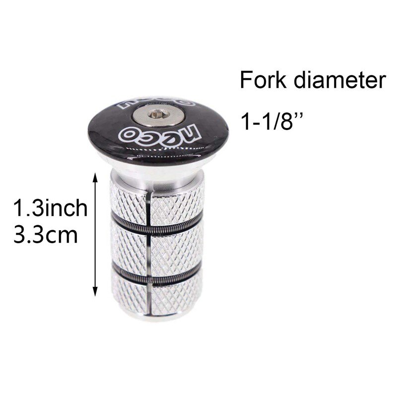 Bike Headset Stem Top Cap Compression plug Nut Compressor Expansion Fork Steerer Carbon Fiber Cover Long Large Size: middle  carbon cap