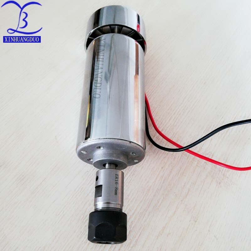 Moteur de broche CNC 500W, cc 48V, 52mm de diamètre, fraiseuse à Air froid pour gravure