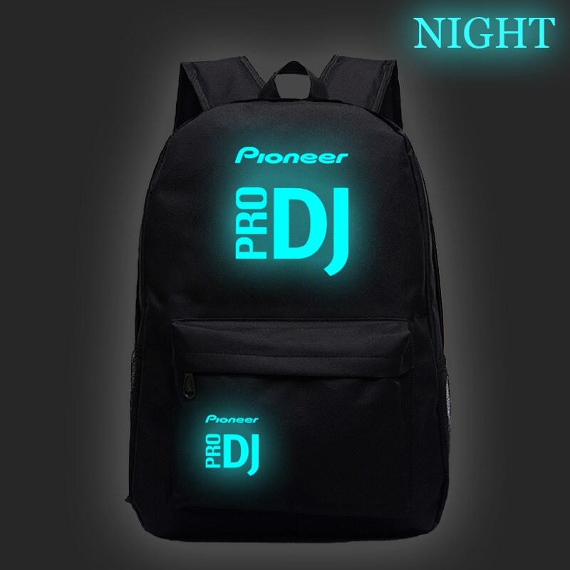 Pioneer Pro Dj Luminous School Rucksack Men Women Boys Girls School Bag Pattern Laptop Backpack Mochila: 4