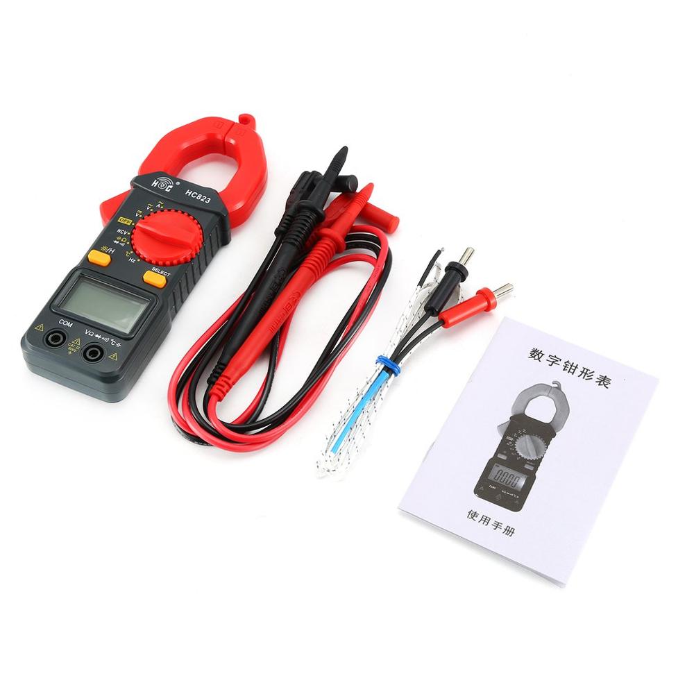 HC823 Digital Clamp Meter Mini Ammeter Clamp Multimeter Small Current ...