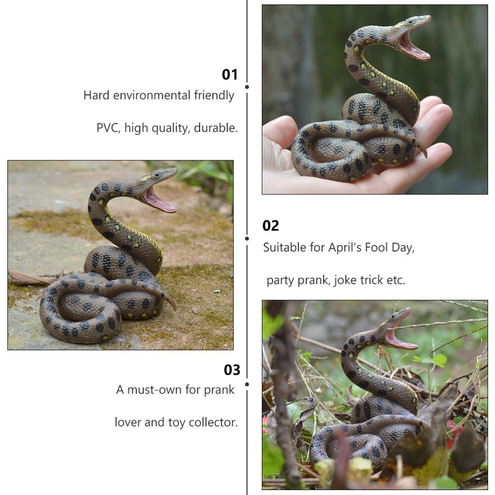 1pc Educational Plastic Practical Snake Prop Snake Toy Snake model Anaconda Model for Store Office