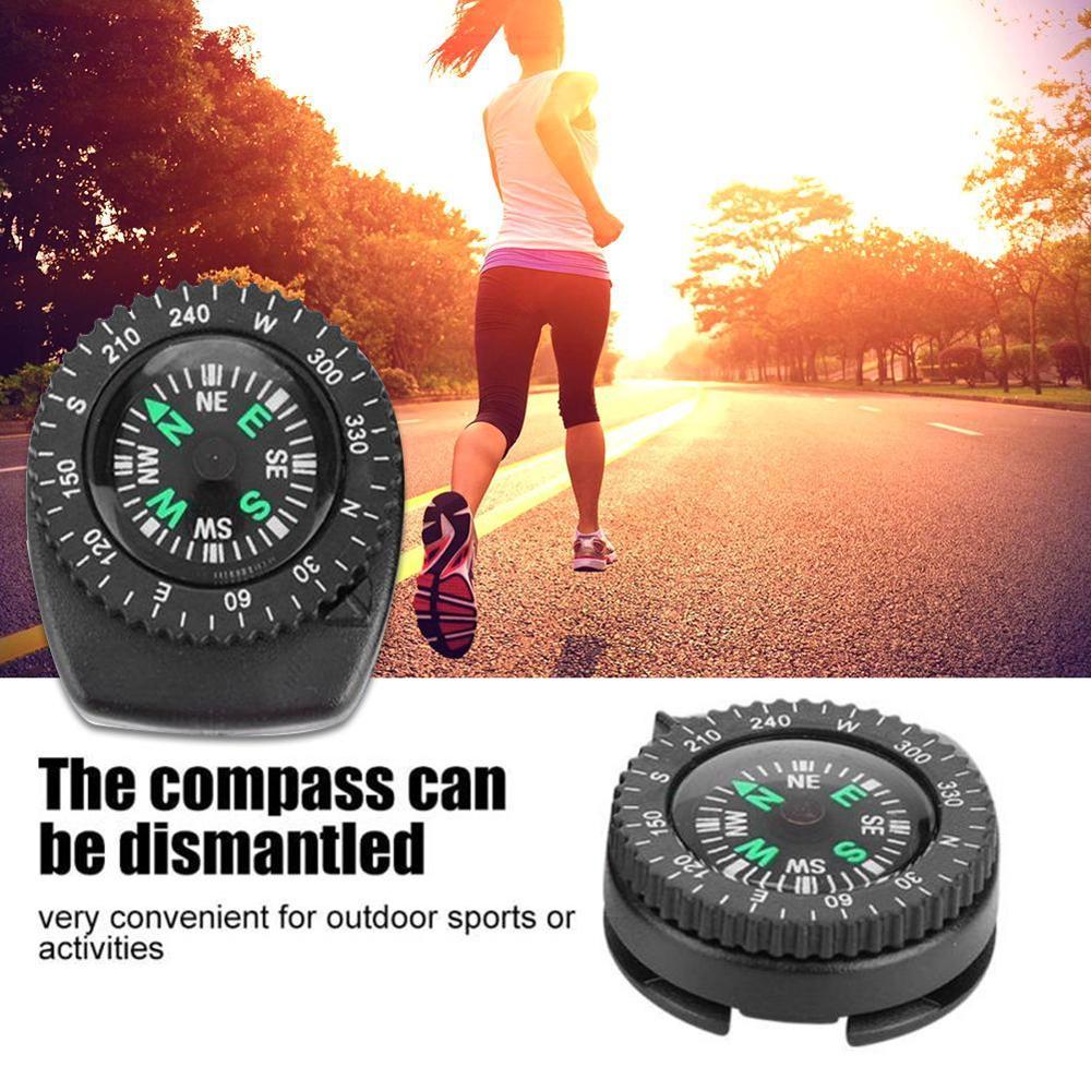 Mini Watch Band Button Compass Bracelet Camping Hiking Survival Outdoor Mini Compass Accessories Pocket U3E4