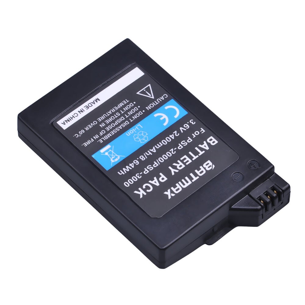 Batería de 3,6 V 2400mAh PSP 2000 PSP-2000 + cargador USB Dual para Sony PSP Slim portátil Playstation PSP-2000 PSP-2001, 4 Uds.