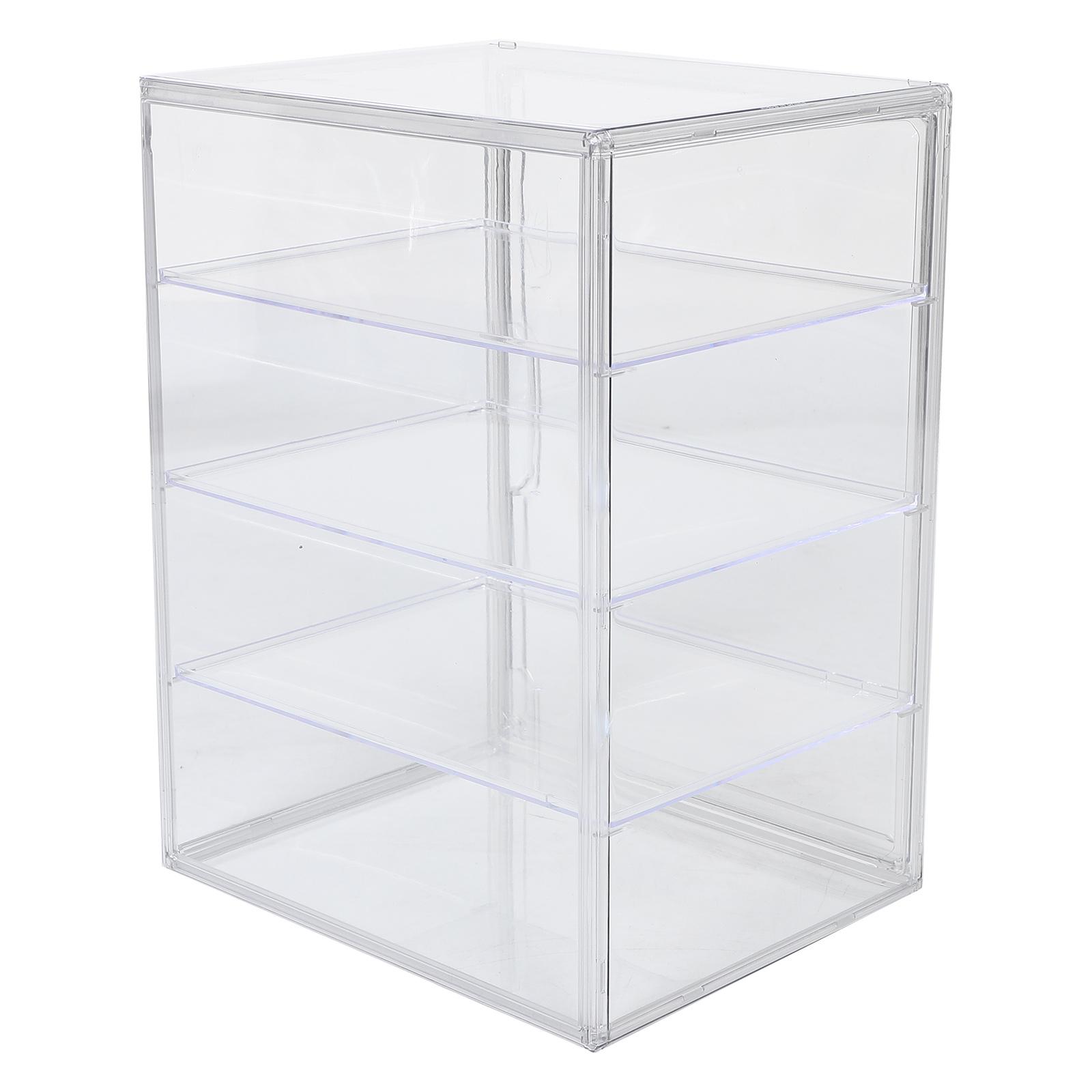 Pastry Display Cabinet Bread Storage Box 4 Layer Adjustable Transparent Magnetic Door Bakery Case Cake St Food Container