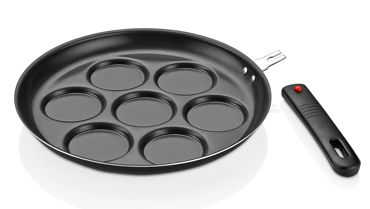 Sartén para pancakes, antiadherente, extraíble, 7 huevos, pancakes, Mini crepé