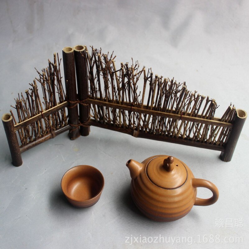 Purple Bamboo Fence Screen Tea Pet Fence Fence Photography Background Tea Table Decoration Tea Ceremony Accessories