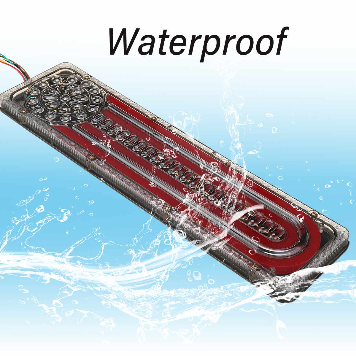 2 Stuks 24V Led Dynamische Led Auto Vrachtwagen Achterlicht Richtingaanwijzer Lmap Achter Indicator Remlichten Voor Vrachtwagen trailer Caravan Bus