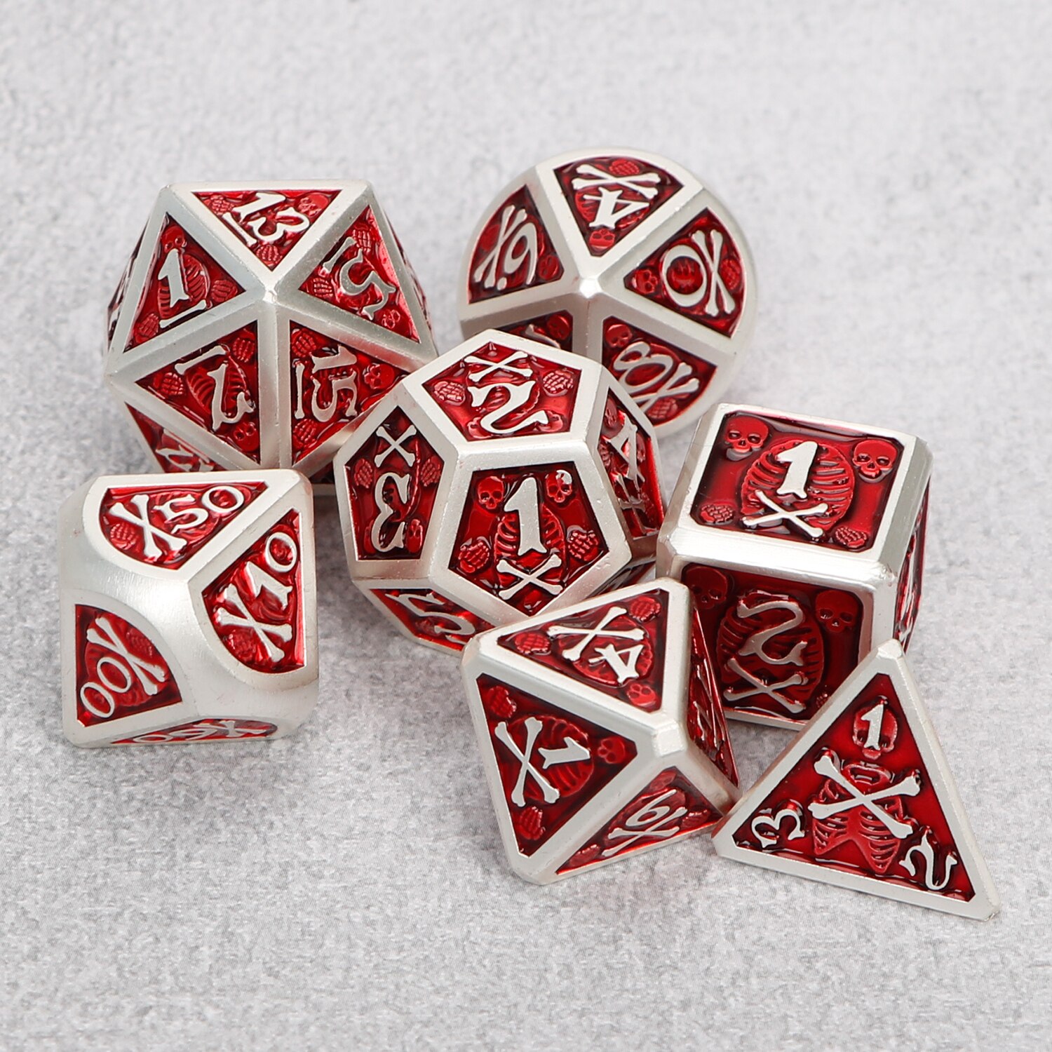 Mdn dés métal mdn jeu de dés solide métal polyèdre D & D dés TRPG jeux jeu de société dés donjon et Dragon d20 mdn dés mdn: TP1