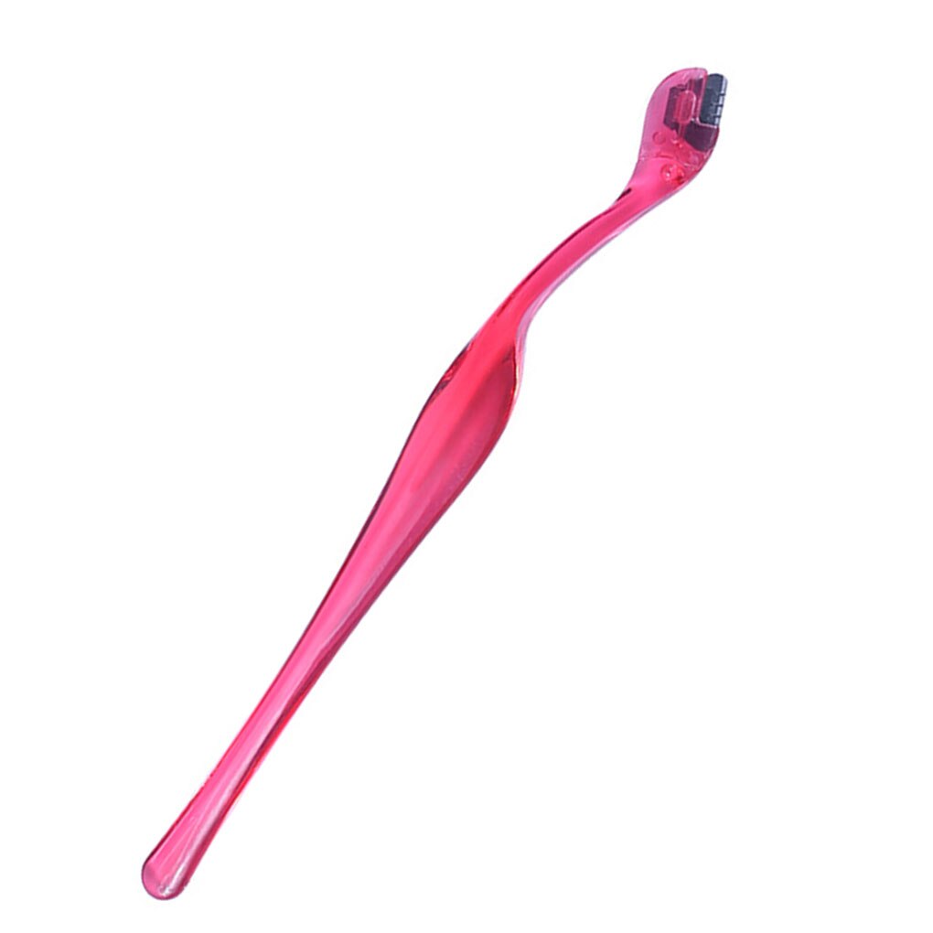 Eyebrow Razor Trimmer Shaper Shaver Facial Hair Remover Stainless Steel Color Random Plastic Long Handle