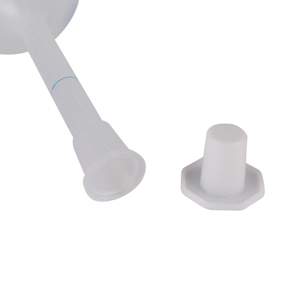 Wazon plastikowy kształt kolba pomiarowa z korkiem precyzyjna trwała długa szyjka laboratoryjna butelka wolumetryczna 25/50/100/250/500/1000ml