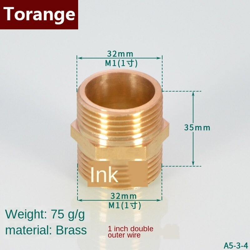1/2IN double outer wire directly to the wire 3/4IN short wire butt extension long wire inlet fitting 1 inch pipe fittings: 35mm2