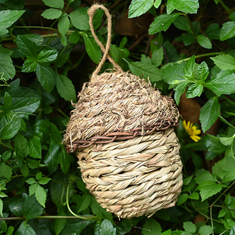 Cage ronde en bois pour oiseaux, nid pour Pajaro, perroquet, caille, élevage d&#39;oiseaux, maisons de voyage en plein air