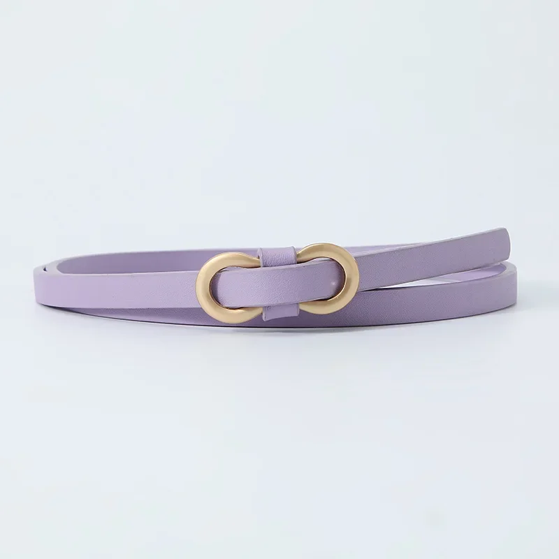 PU-leer damesmode riem metalen knoopgesp Tailleband Buikband voor jurkjeans: WHITE