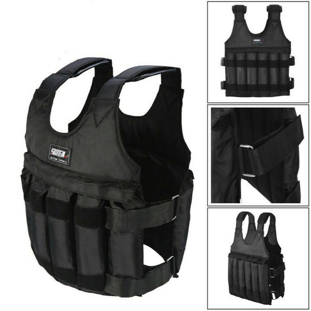 20kg Loading Weighted Vest Boxing Training Adjustable Exercise Jacket Swat Sanda Sparring Weight Vest